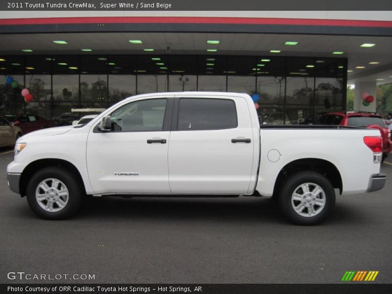 Super White / Sand Beige 2011 Toyota Tundra CrewMax