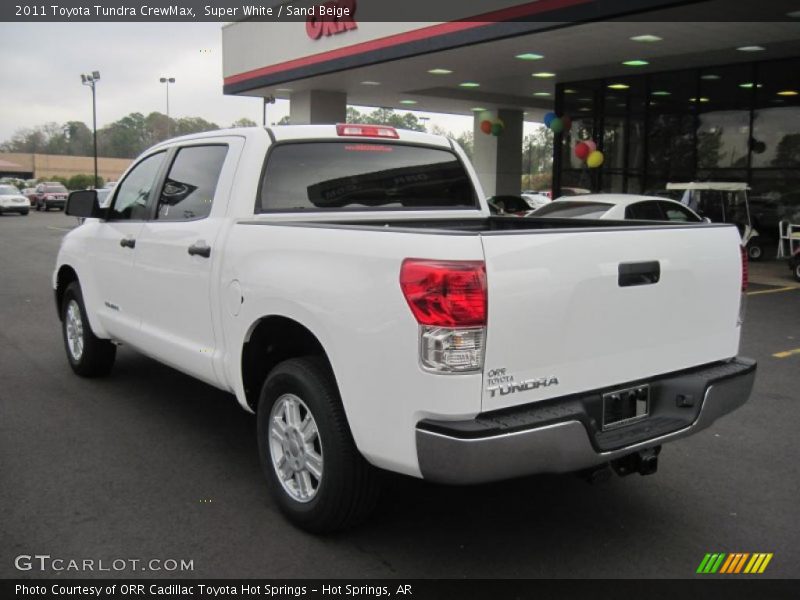 Super White / Sand Beige 2011 Toyota Tundra CrewMax