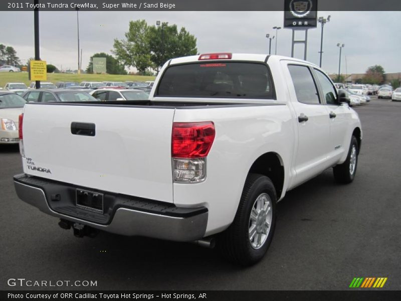 Super White / Sand Beige 2011 Toyota Tundra CrewMax