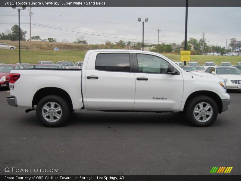 Super White / Sand Beige 2011 Toyota Tundra CrewMax
