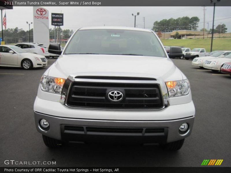 Super White / Sand Beige 2011 Toyota Tundra CrewMax
