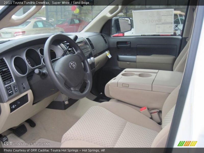 Super White / Sand Beige 2011 Toyota Tundra CrewMax
