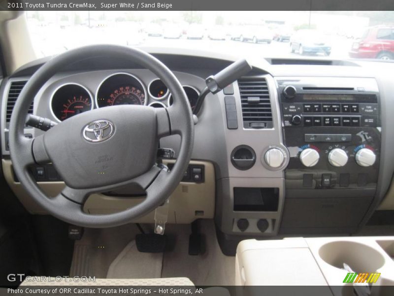 Super White / Sand Beige 2011 Toyota Tundra CrewMax