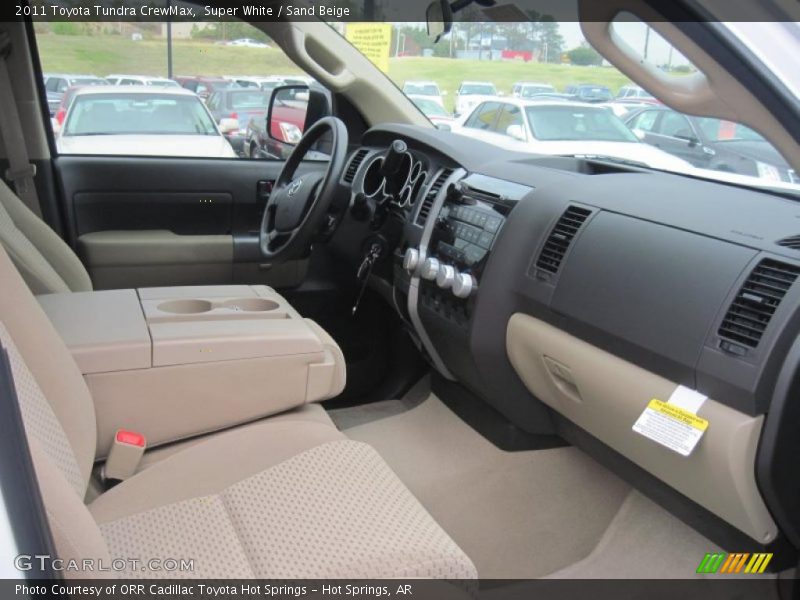 Super White / Sand Beige 2011 Toyota Tundra CrewMax