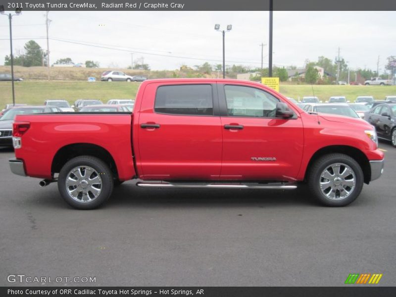 Radiant Red / Graphite Gray 2011 Toyota Tundra CrewMax