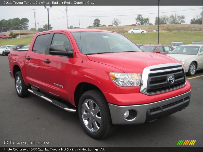 Radiant Red / Graphite Gray 2011 Toyota Tundra CrewMax