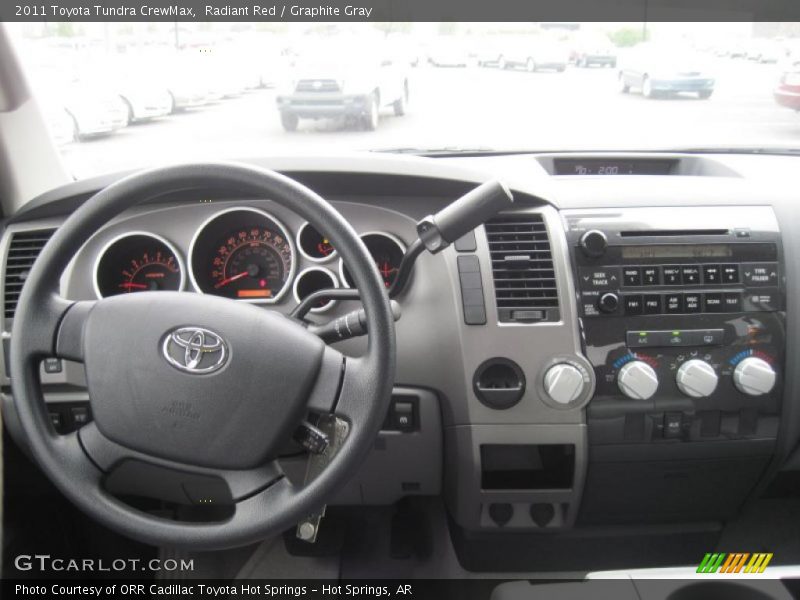 Radiant Red / Graphite Gray 2011 Toyota Tundra CrewMax