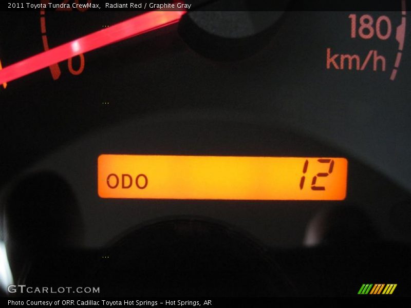 Radiant Red / Graphite Gray 2011 Toyota Tundra CrewMax