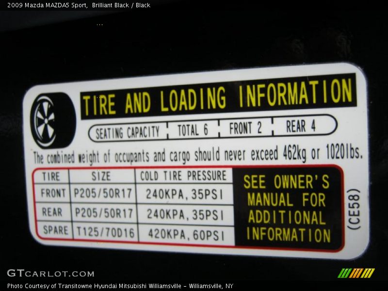 Brilliant Black / Black 2009 Mazda MAZDA5 Sport