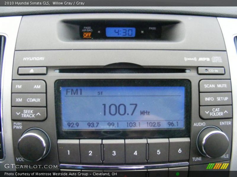 Willow Gray / Gray 2010 Hyundai Sonata GLS