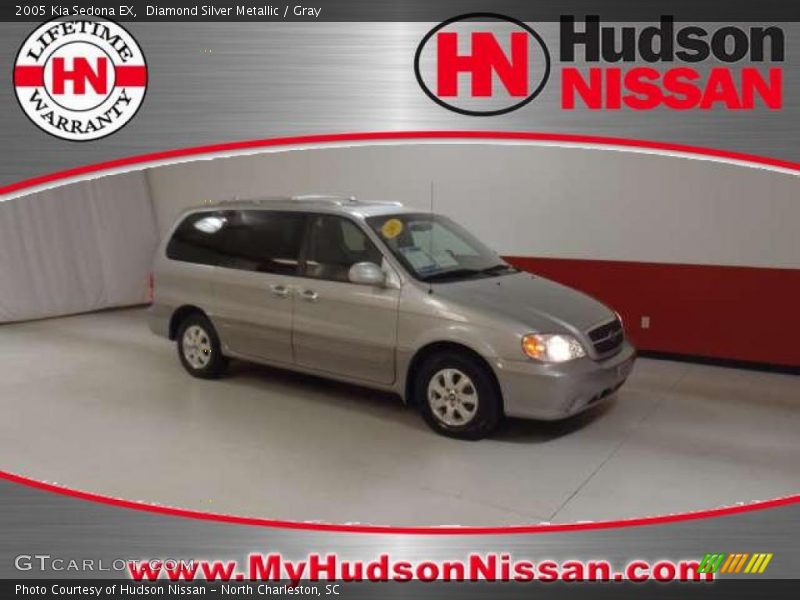 Diamond Silver Metallic / Gray 2005 Kia Sedona EX