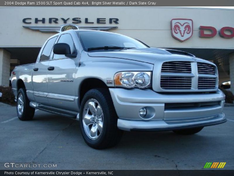 Bright Silver Metallic / Dark Slate Gray 2004 Dodge Ram 1500 SLT Sport Quad Cab 4x4