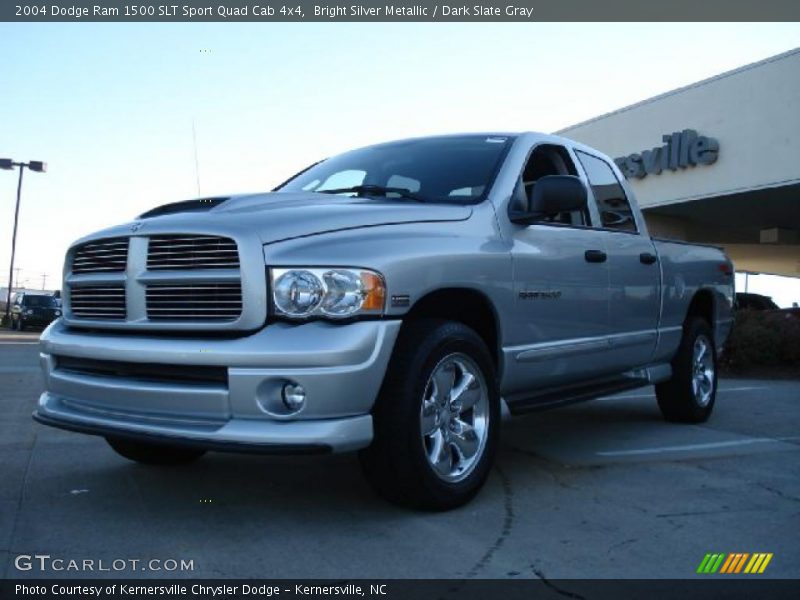 Bright Silver Metallic / Dark Slate Gray 2004 Dodge Ram 1500 SLT Sport Quad Cab 4x4
