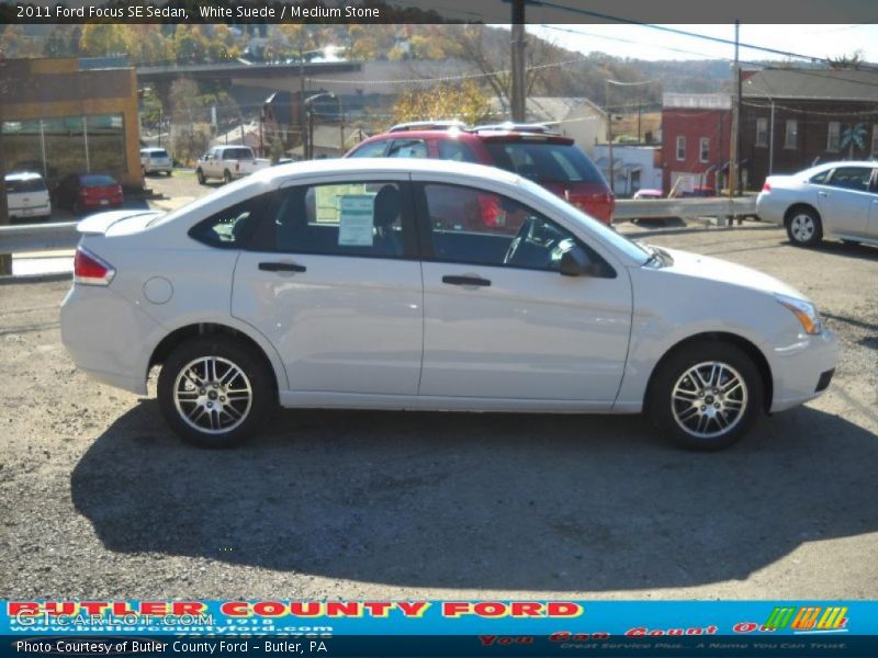White Suede / Medium Stone 2011 Ford Focus SE Sedan