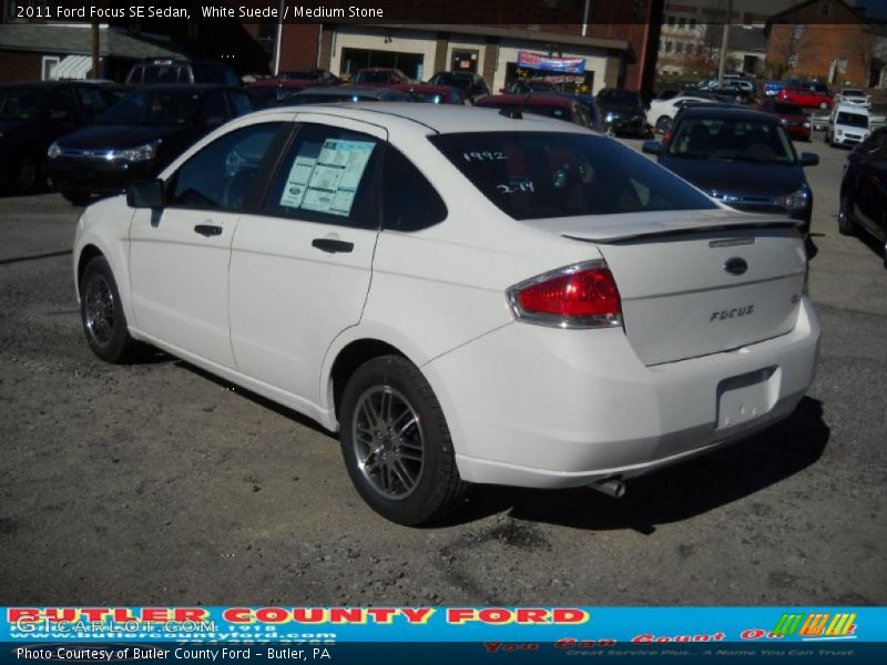 White Suede / Medium Stone 2011 Ford Focus SE Sedan