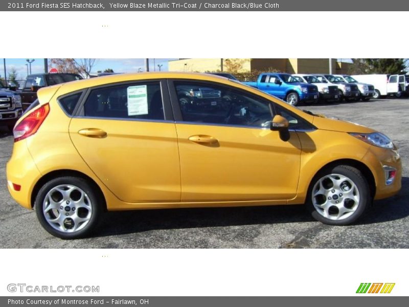 2011 Fiesta SES Hatchback Yellow Blaze Metallic Tri-Coat