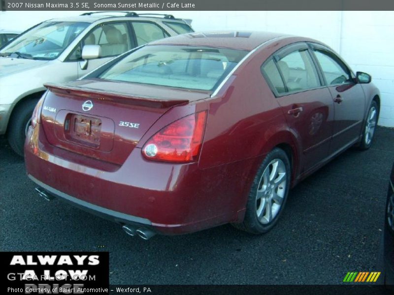 Sonoma Sunset Metallic / Cafe Latte 2007 Nissan Maxima 3.5 SE