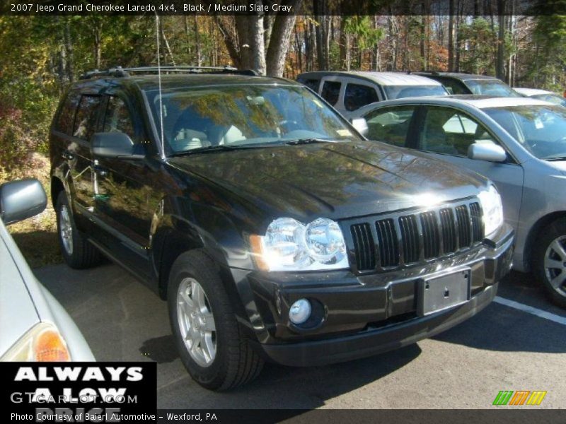 Black / Medium Slate Gray 2007 Jeep Grand Cherokee Laredo 4x4