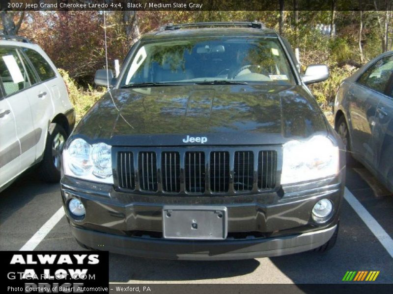 Black / Medium Slate Gray 2007 Jeep Grand Cherokee Laredo 4x4