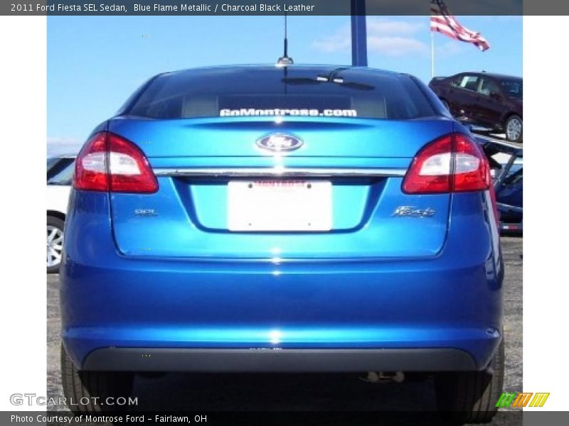Blue Flame Metallic / Charcoal Black Leather 2011 Ford Fiesta SEL Sedan