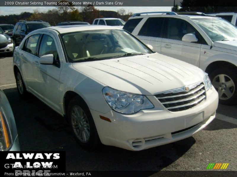 Stone White / Dark Slate Gray 2009 Chrysler Sebring Touring Sedan