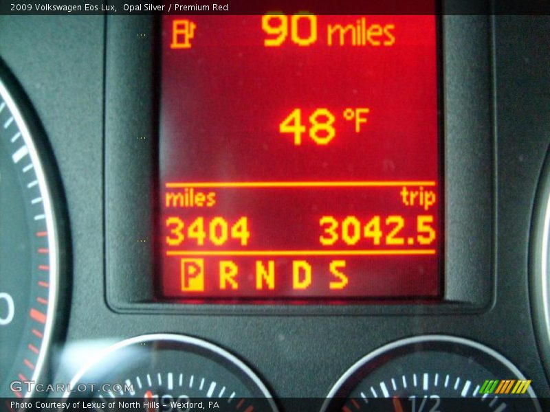 Opal Silver / Premium Red 2009 Volkswagen Eos Lux