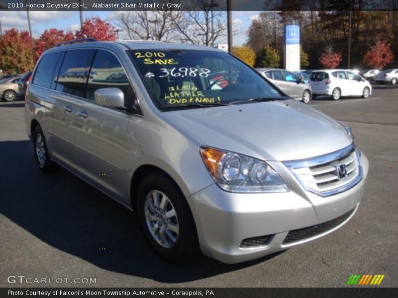 Alabaster Silver Metallic / Gray 2010 Honda Odyssey EX-L
