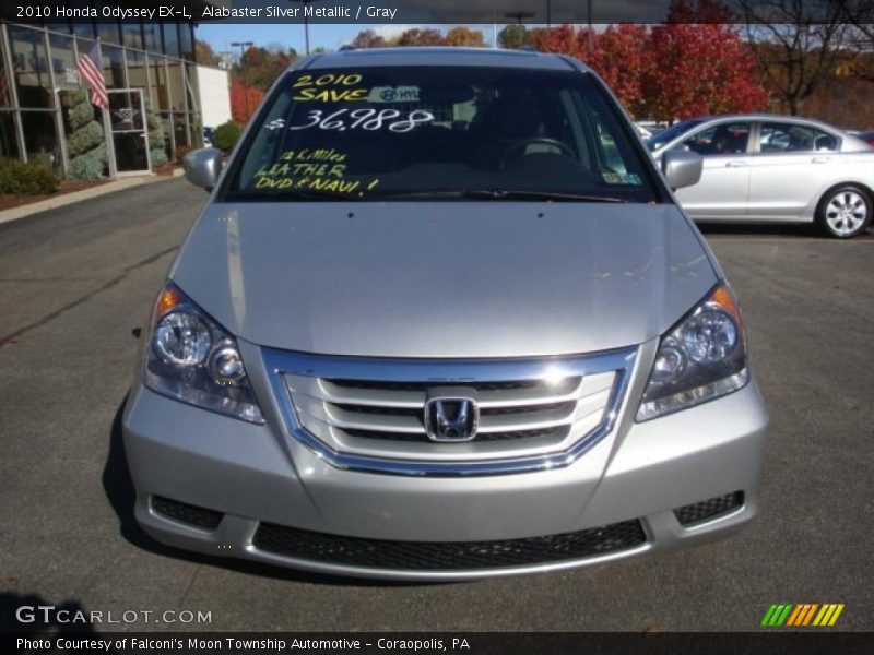 Alabaster Silver Metallic / Gray 2010 Honda Odyssey EX-L