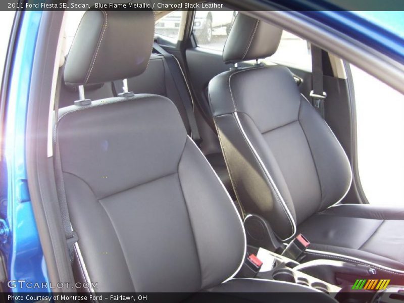  2011 Fiesta SEL Sedan Charcoal Black Leather Interior