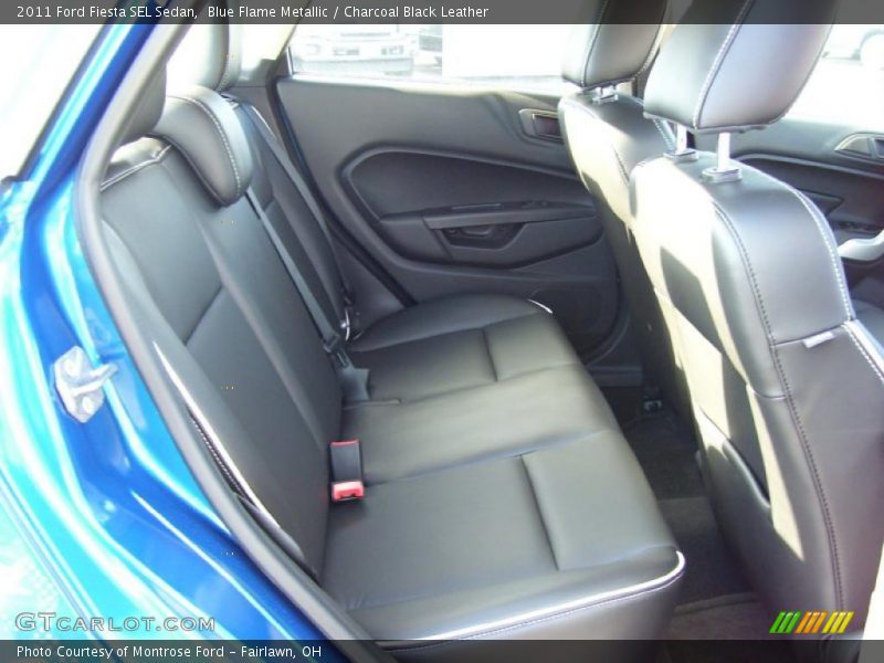  2011 Fiesta SEL Sedan Charcoal Black Leather Interior