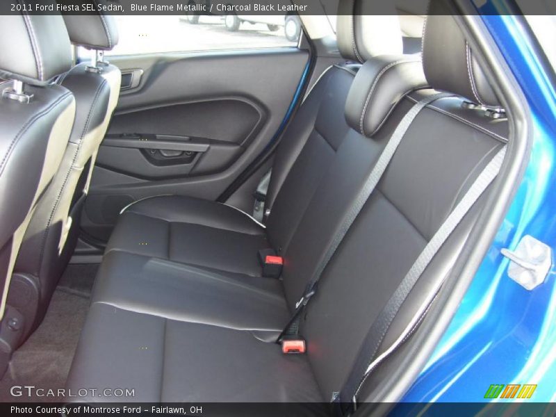 2011 Fiesta SEL Sedan Charcoal Black Leather Interior