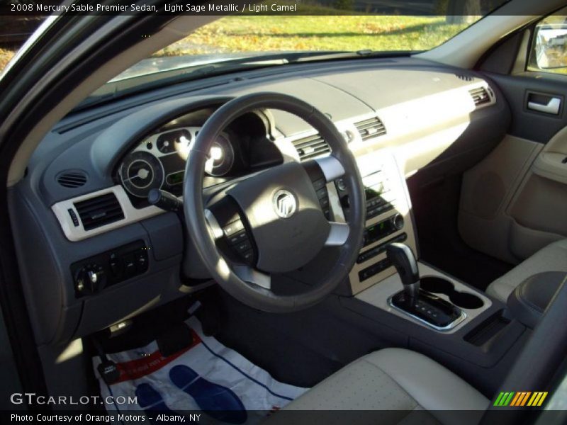 Light Sage Metallic / Light Camel 2008 Mercury Sable Premier Sedan