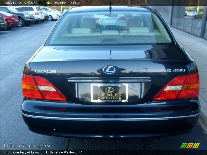 Blue Onyx Pearl / Ecru 2003 Lexus LS 430 Sedan