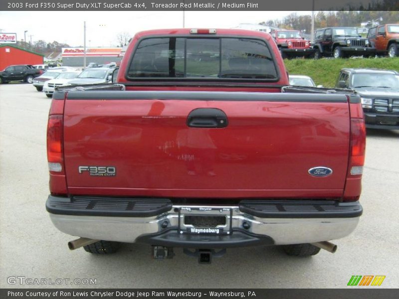 Toreador Red Metallic / Medium Flint 2003 Ford F350 Super Duty XLT SuperCab 4x4