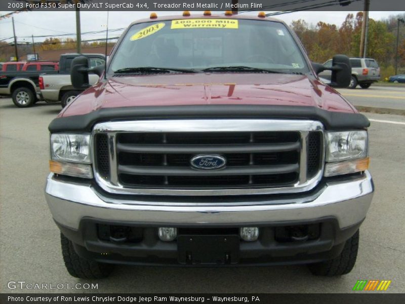 Toreador Red Metallic / Medium Flint 2003 Ford F350 Super Duty XLT SuperCab 4x4