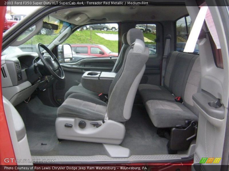  2003 F350 Super Duty XLT SuperCab 4x4 Medium Flint Interior