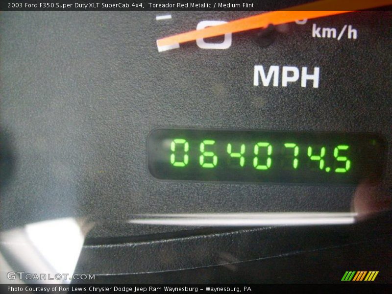 Toreador Red Metallic / Medium Flint 2003 Ford F350 Super Duty XLT SuperCab 4x4