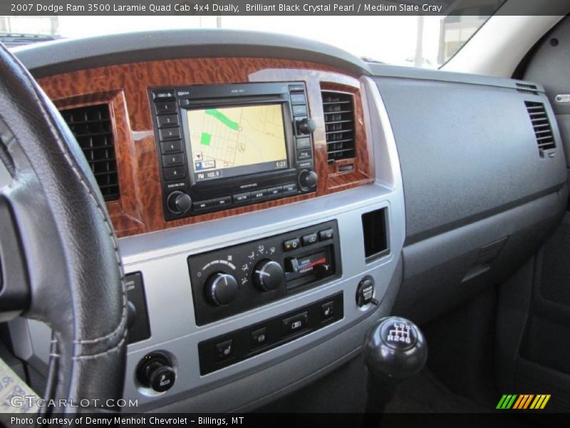 Brilliant Black Crystal Pearl / Medium Slate Gray 2007 Dodge Ram 3500 Laramie Quad Cab 4x4 Dually