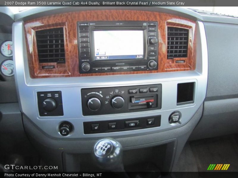 Brilliant Black Crystal Pearl / Medium Slate Gray 2007 Dodge Ram 3500 Laramie Quad Cab 4x4 Dually