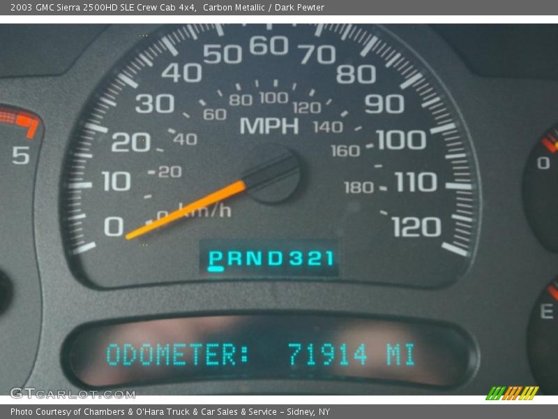 Carbon Metallic / Dark Pewter 2003 GMC Sierra 2500HD SLE Crew Cab 4x4