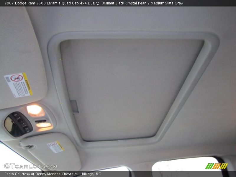 Brilliant Black Crystal Pearl / Medium Slate Gray 2007 Dodge Ram 3500 Laramie Quad Cab 4x4 Dually