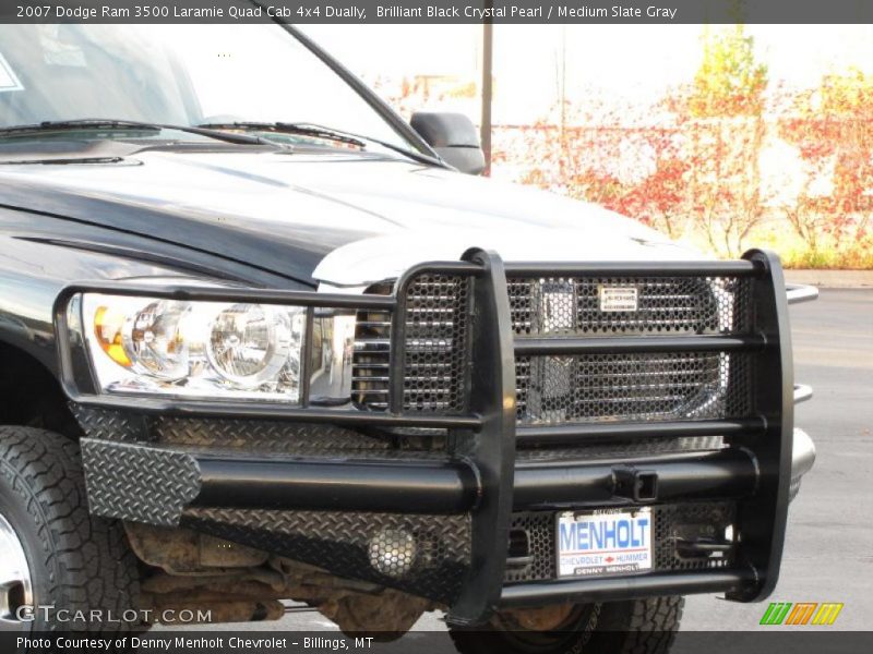 Brilliant Black Crystal Pearl / Medium Slate Gray 2007 Dodge Ram 3500 Laramie Quad Cab 4x4 Dually
