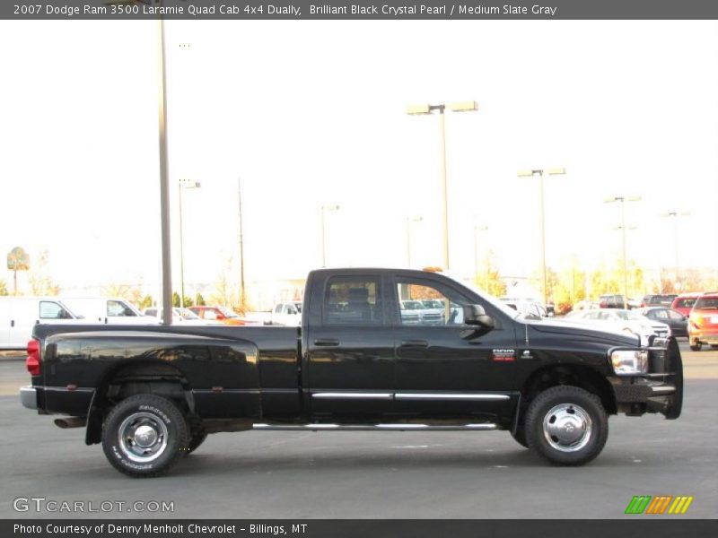 Brilliant Black Crystal Pearl / Medium Slate Gray 2007 Dodge Ram 3500 Laramie Quad Cab 4x4 Dually