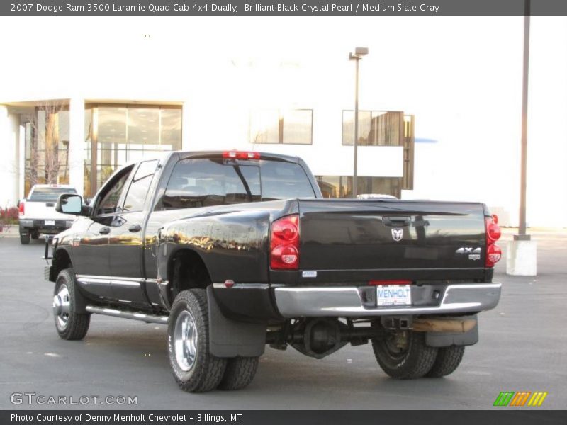  2007 Ram 3500 Laramie Quad Cab 4x4 Dually Brilliant Black Crystal Pearl