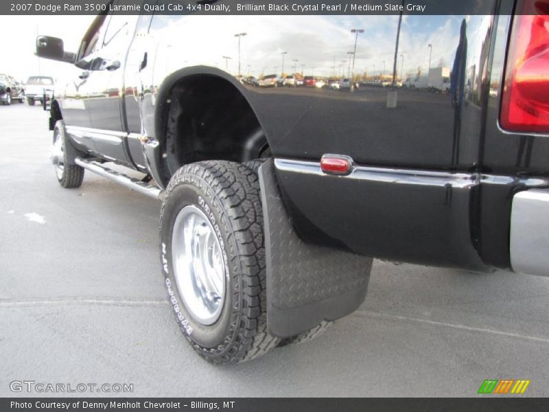 Brilliant Black Crystal Pearl / Medium Slate Gray 2007 Dodge Ram 3500 Laramie Quad Cab 4x4 Dually