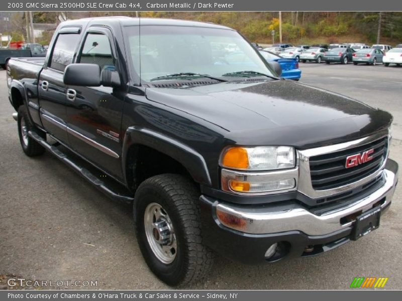 Carbon Metallic / Dark Pewter 2003 GMC Sierra 2500HD SLE Crew Cab 4x4