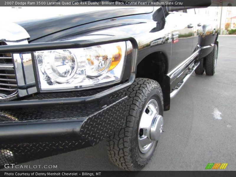 Brilliant Black Crystal Pearl / Medium Slate Gray 2007 Dodge Ram 3500 Laramie Quad Cab 4x4 Dually