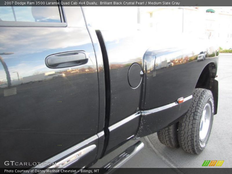 Brilliant Black Crystal Pearl / Medium Slate Gray 2007 Dodge Ram 3500 Laramie Quad Cab 4x4 Dually