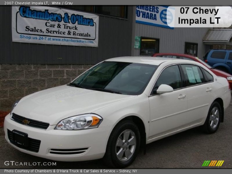 White / Gray 2007 Chevrolet Impala LT