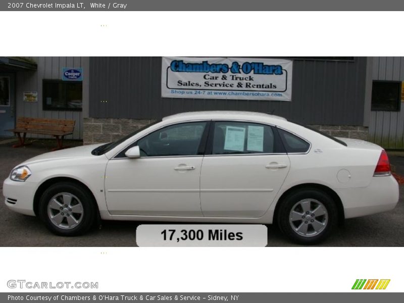 White / Gray 2007 Chevrolet Impala LT